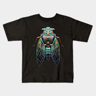 cool Cicada Insect Great Eastern Brood X USA 2024 Kids T-Shirt